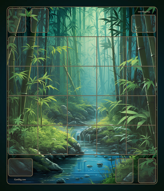 CardDig Two Player Bamboo Bliss Playmat for Sorcery: Contested Realm TCG