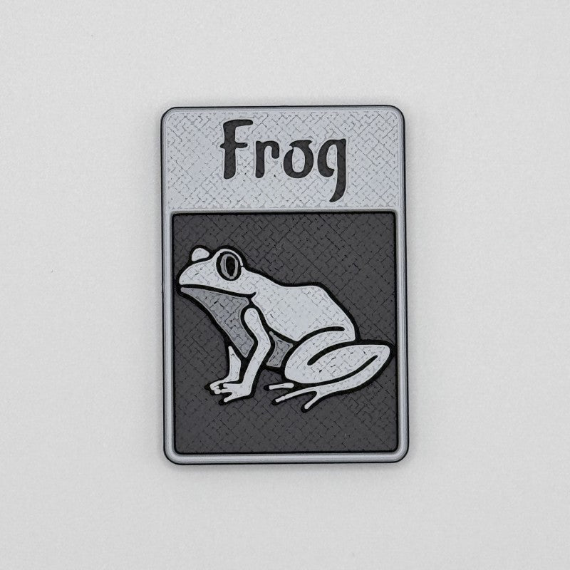 Frog Token (tree frog - grayscale)