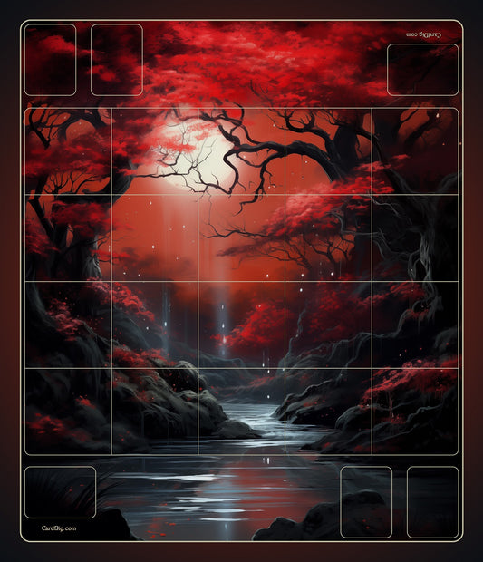 CardDig Two Player Crimson Night Playmat for Sorcery: Contested Realm TCG