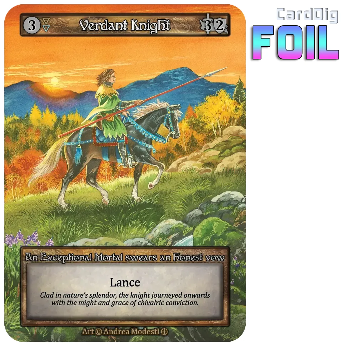 Verdant Knight - Foil (AL Exc)