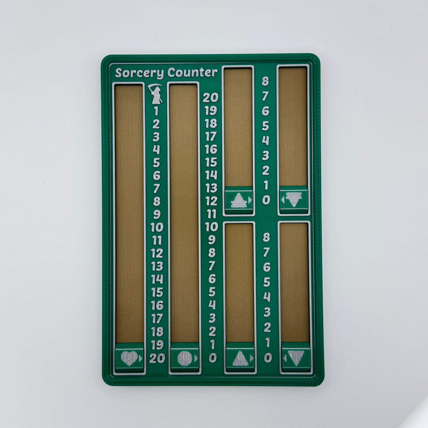 Sorcery Counter - Green Silver & Gold