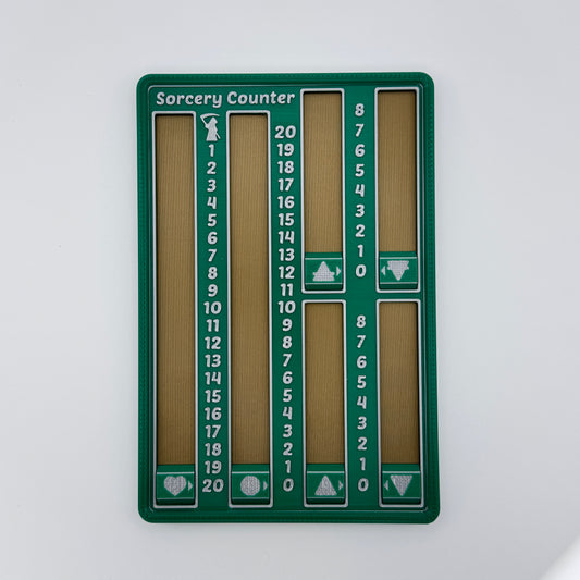 Sorcery Counter - Green Silver & Gold