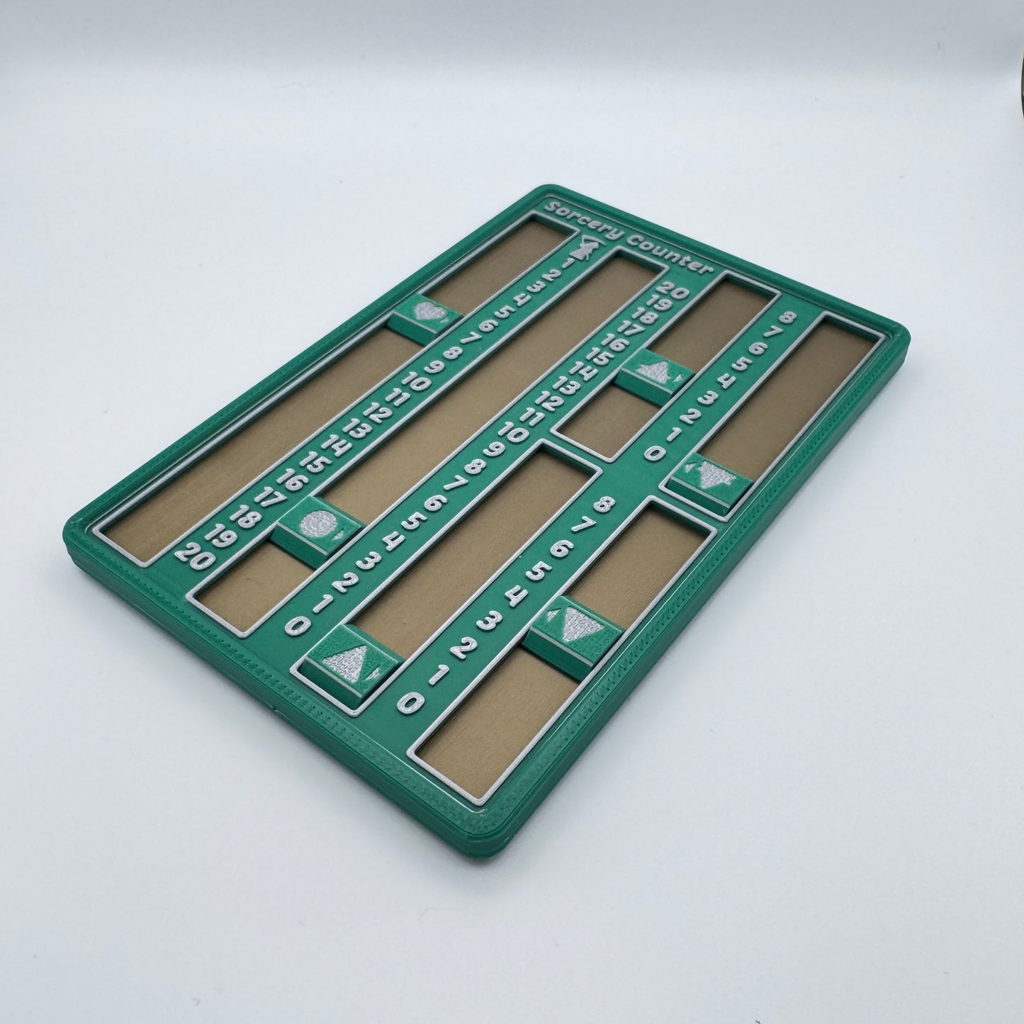 Sorcery Counter - Green Silver & Gold