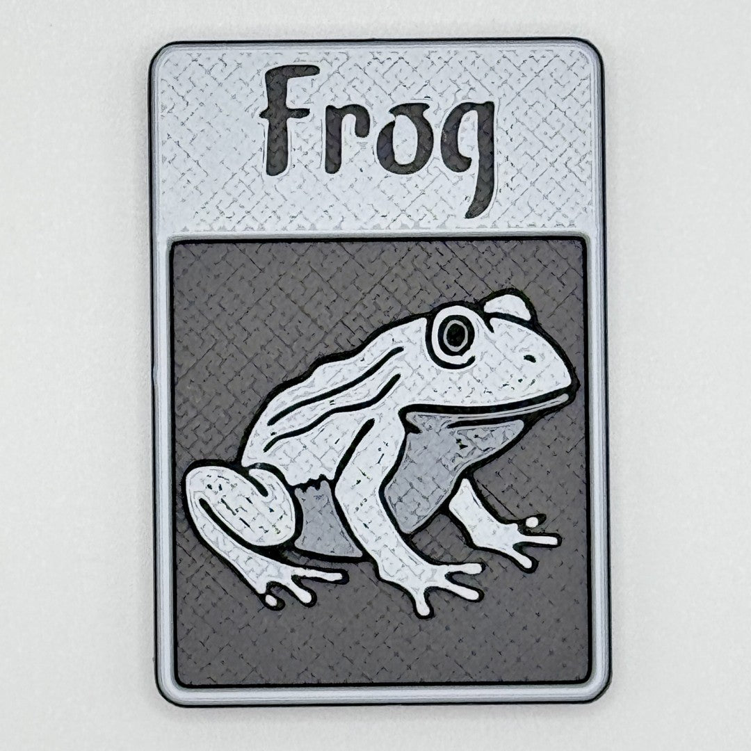 Frog Token (classic - grayscale)