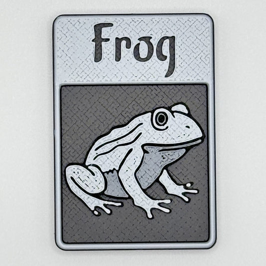 Frog Token (classic - grayscale)