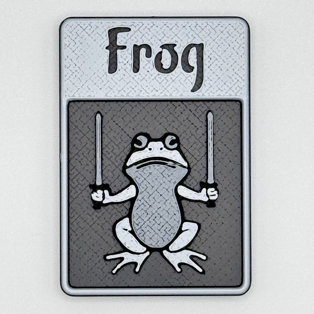 Frog Token (warrior - grayscale)