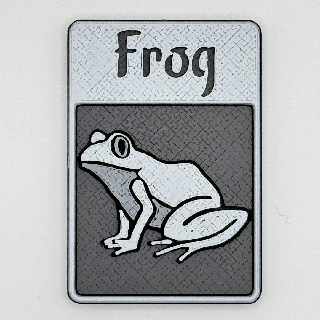 Frog Token (tree frog - grayscale)