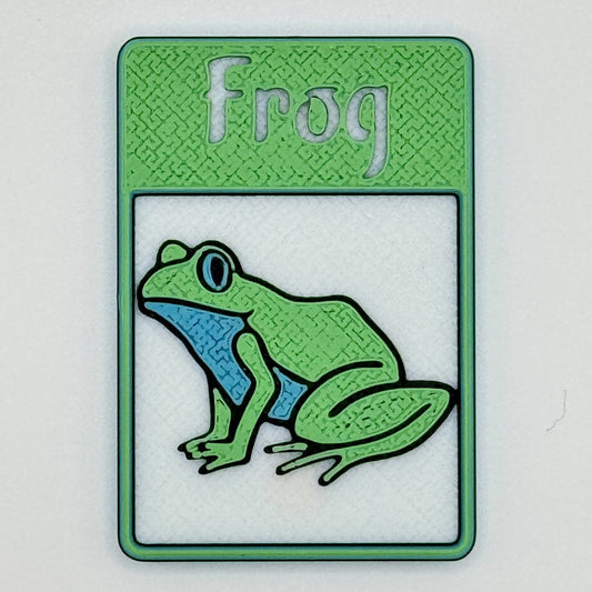 Frog Token (tree frog - white green blue)