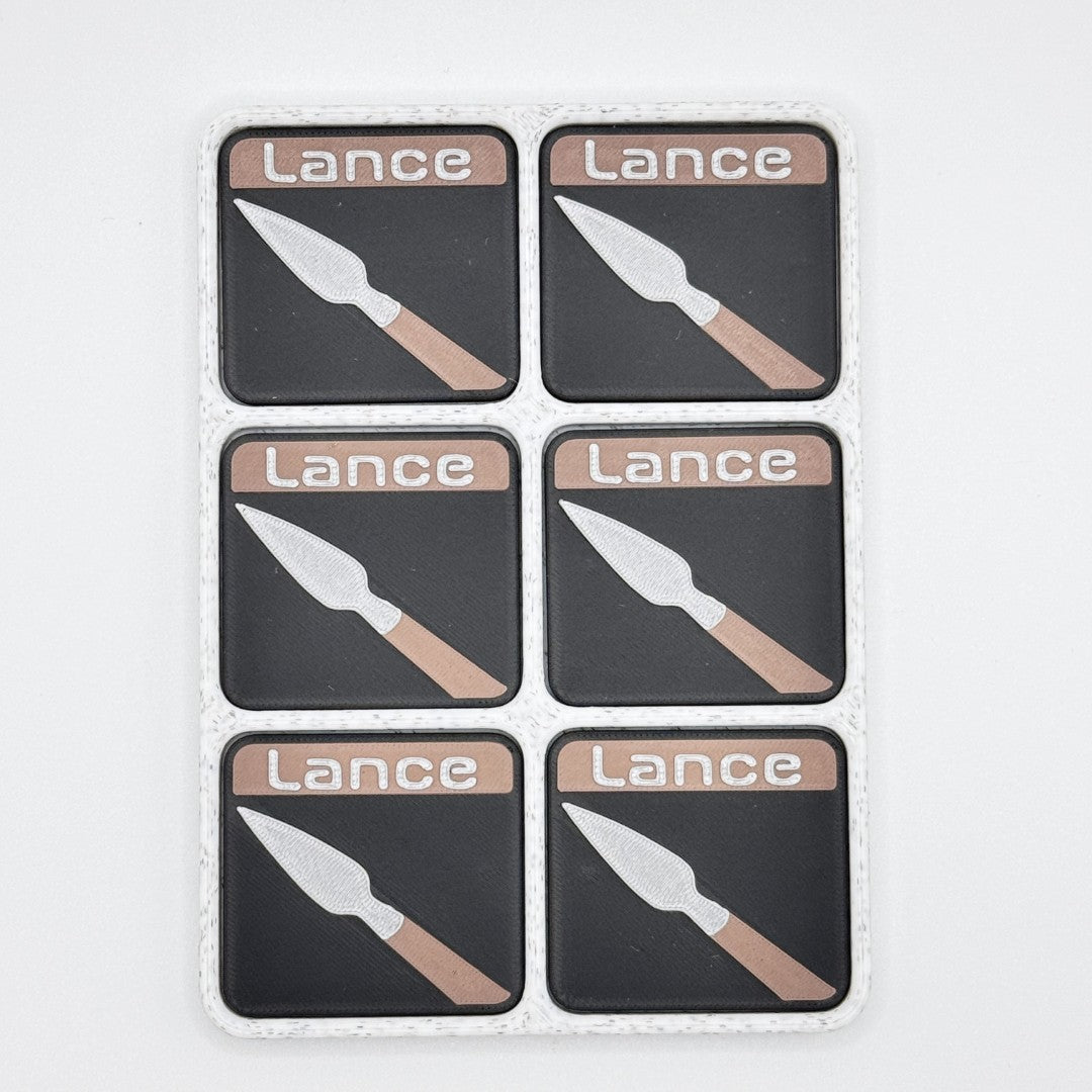 Lance - Magnetic Tokens (white base)