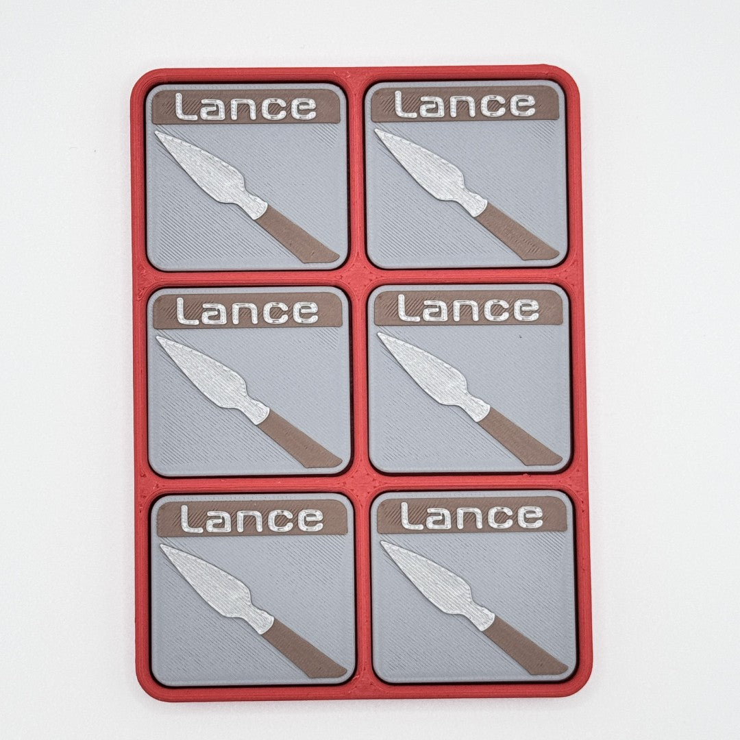 Lance - Magnetic Tokens (grey + red base)