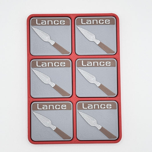 Lance - Magnetic Tokens (grey + red base)