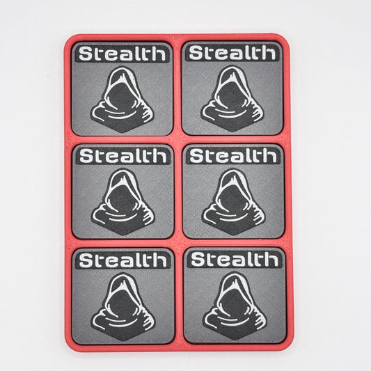 Stealth - Magnetic Tokens (red base)