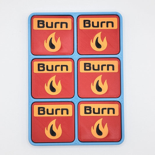 Burn - Magnetic Tokens (blue base)