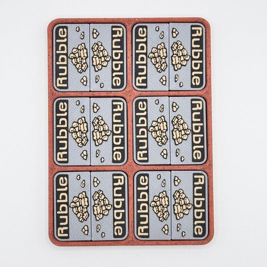 Rubble - Magnetic Tokens (red base)