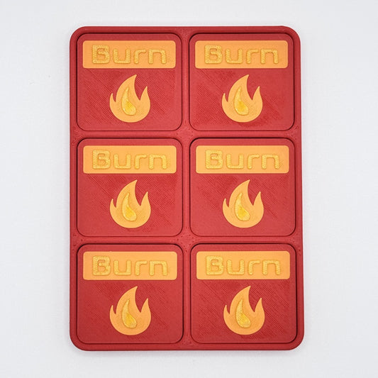 Burn - Magnetic Tokens (red base)