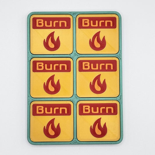 Burn - Magnetic Tokens (alt green base)