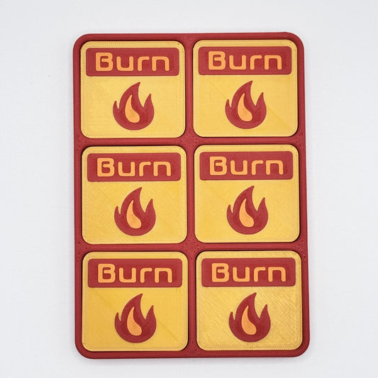 Burn - Magnetic Tokens (alt red base)