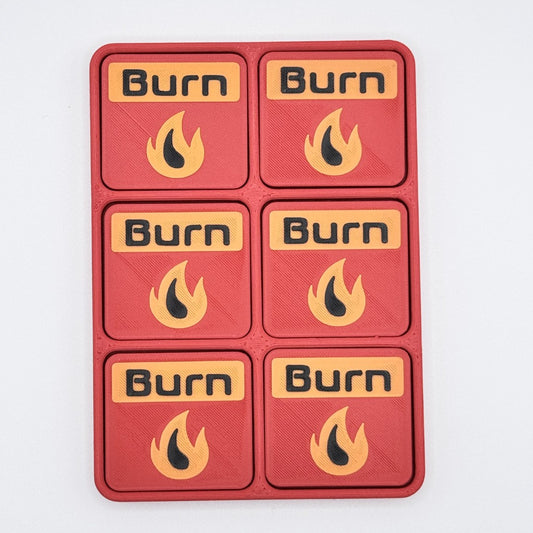 Burn - Magnetic Tokens (alt2 red base)