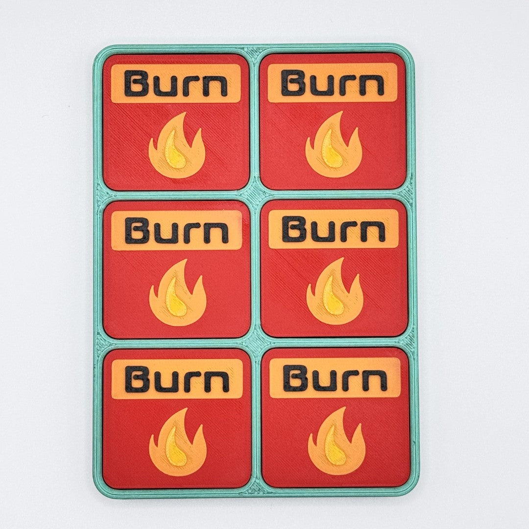 Burn - Magnetic Tokens (alt2 green base)