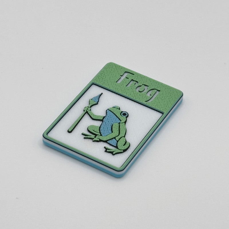 Frog Token (torchbearer - white green blue)