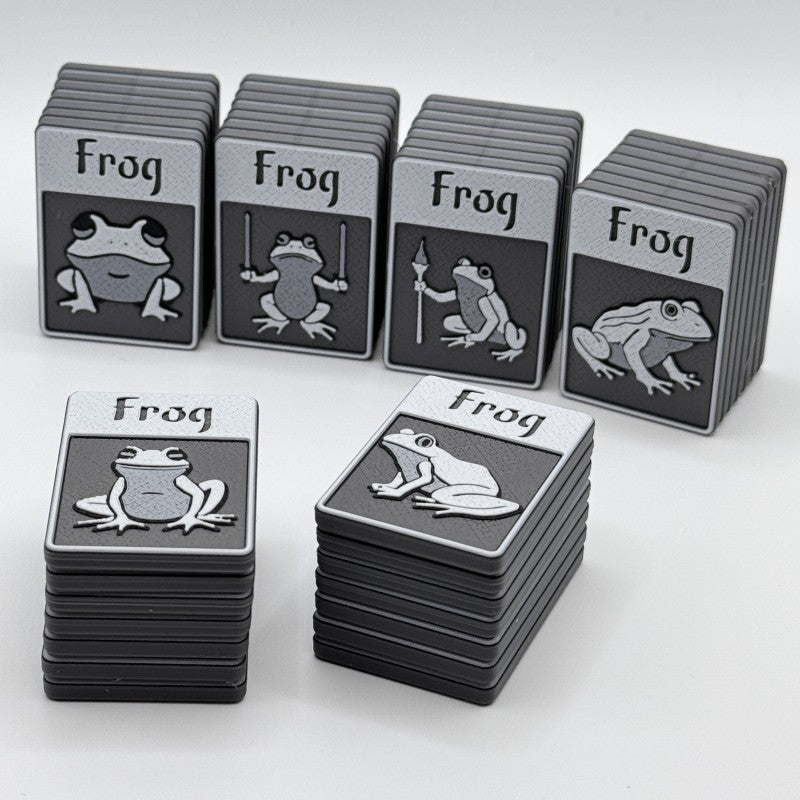 Frog Token (warrior - grayscale)