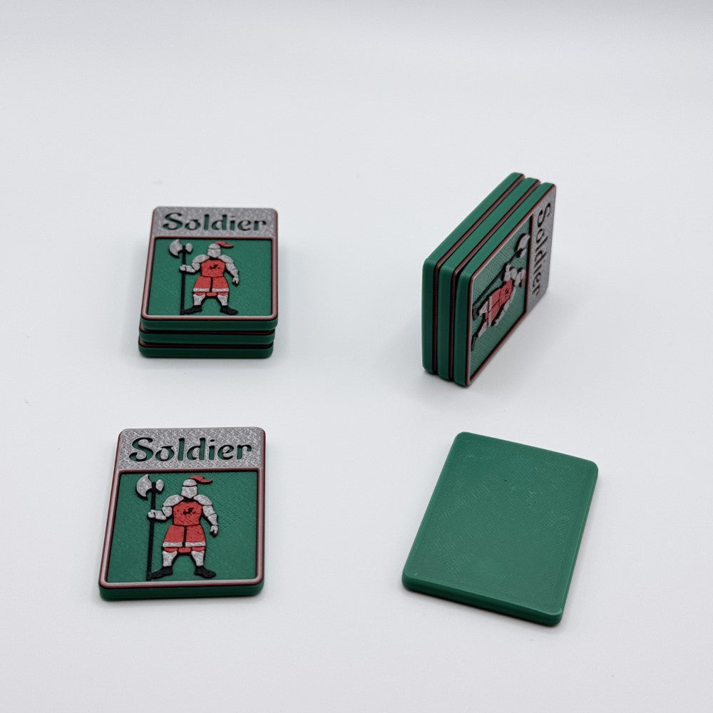 Soldier w/ Axe Token (green)