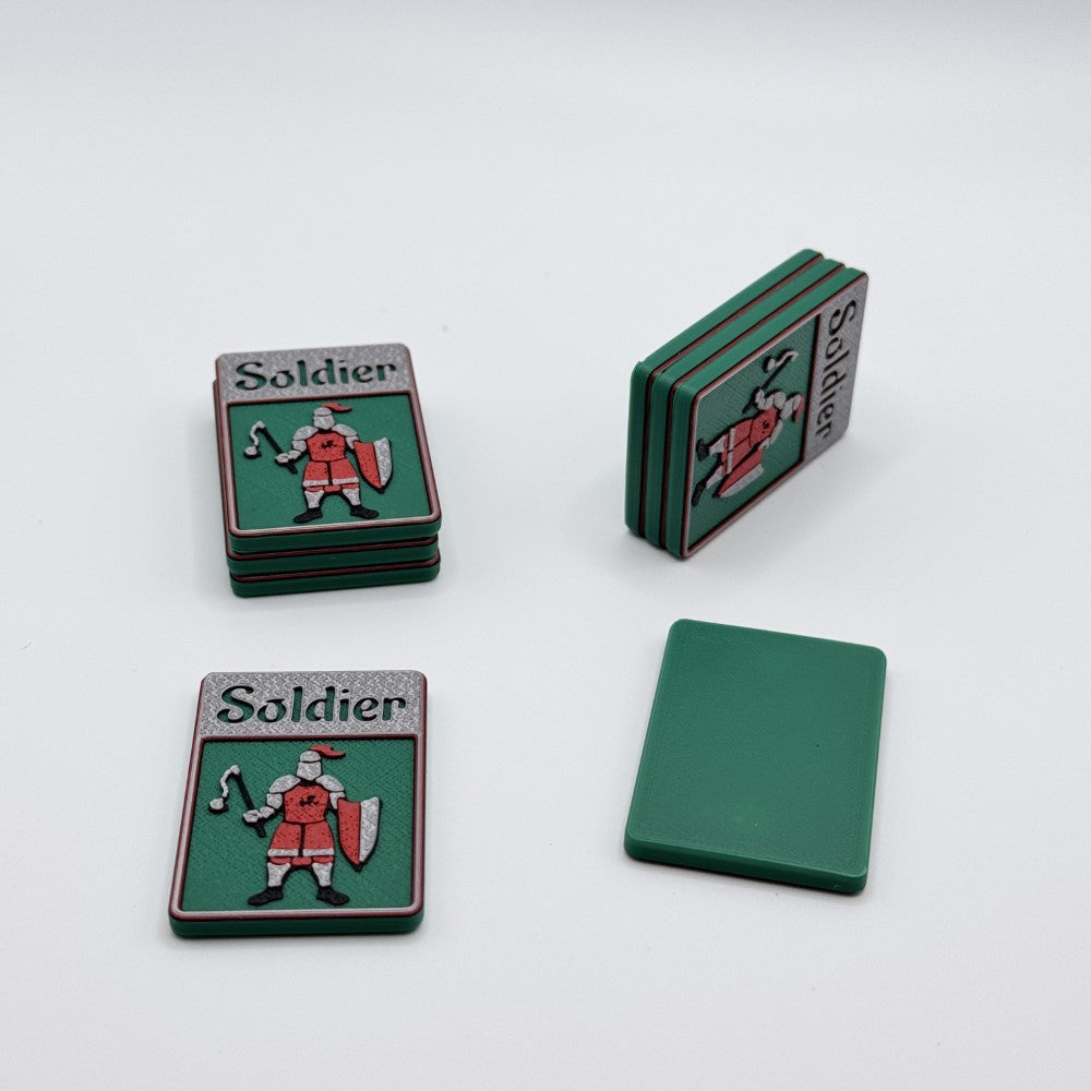 Soldier w/ Flail Token (green)
