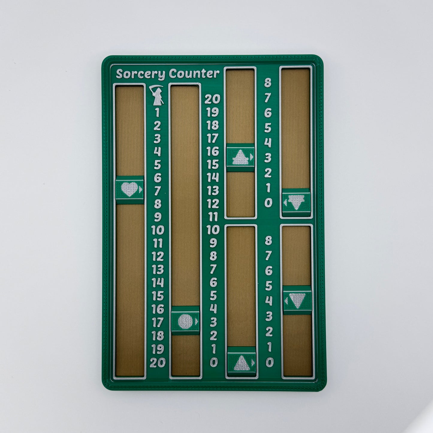 Sorcery Counter - Green Silver & Gold