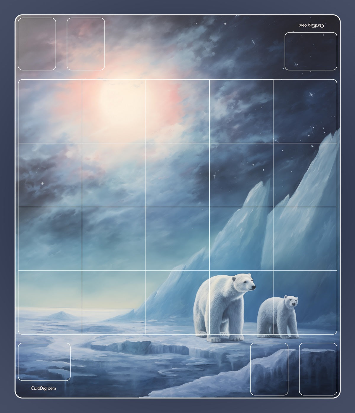 CardDig Two Player Glacial Realm Playmat for Sorcery: Contested Realm TCG