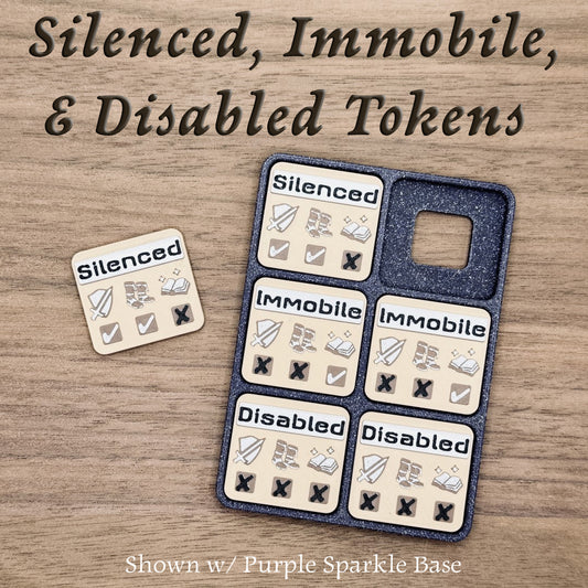 Immobile Silenced & Disabled - Magnetic Tokens